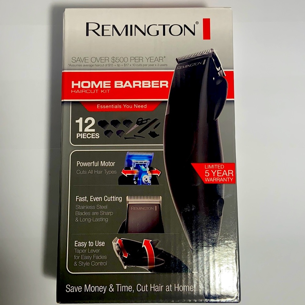 Remington Home Barber 12 pc hair clippers